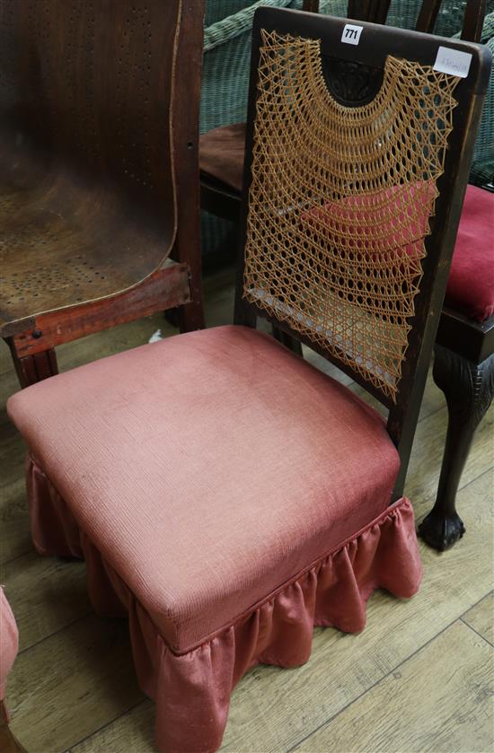 Caned seat nursing chair